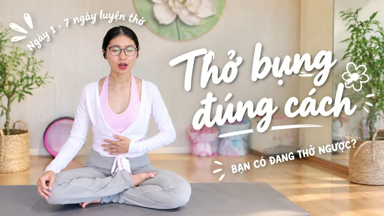 Ảnh bìa video Thở bụng đúng cách, Ngày 1 của 7 ngày luyện thở
